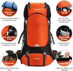HOMIEE 50L Hiking Backpack Travel Bag Waterproof Camping Rucksack with Rain Cover Lightweight Backpacking Backpack