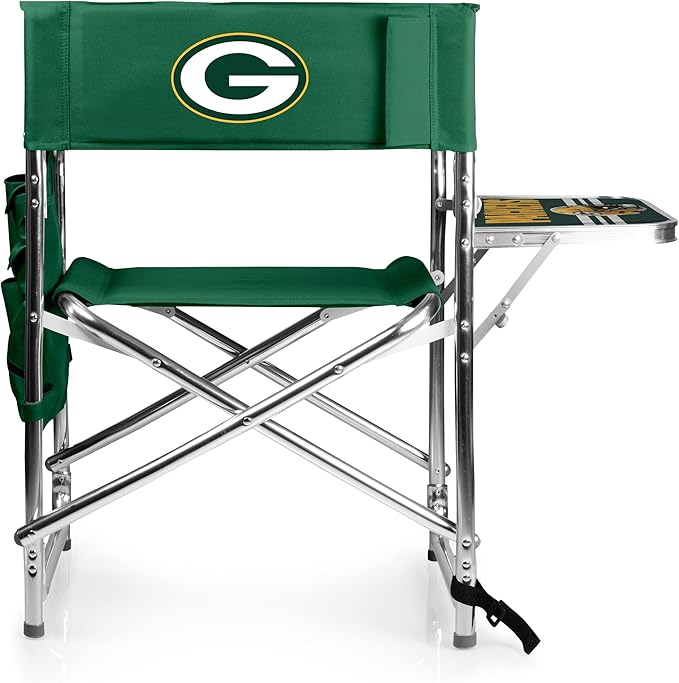 Picnic TIME NFL Unisex-Adult NFL Sports Chair with Side Table, Beach Chair, Camp Chair for Adults