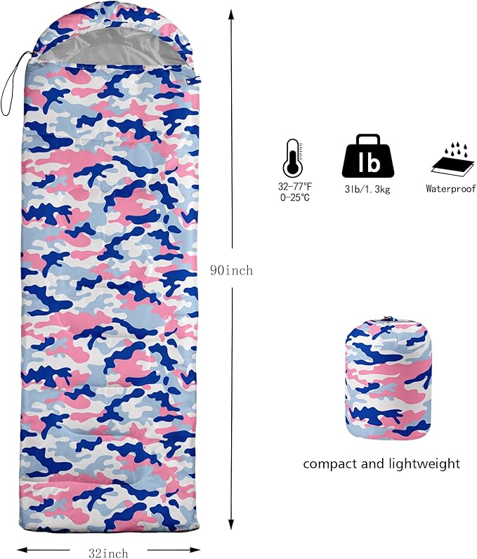 HOSIMA Butterfly Sleeping Bags for Adults and Kids for Camping,Black Gothic Ultralight Sleeping Bag for Cold Weather Summer.