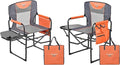 SUNNYFEEL Oversized Camping Directors Chair 2 Pack, Portable Folding Lawn Chairs for Adults Heavy Duty with Side Table,Pocket for Beach, Fishing,Picnic,Concert Outdoor, Foldable Camp Chairs