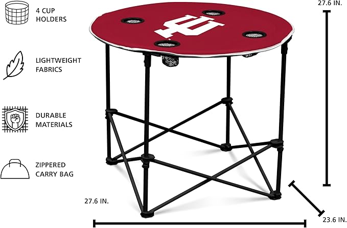 Logo Brands Officially Licensed NCAA Unisex Round Table, One Size, Team Color