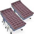 2 Pack Extra Large Cot 32" Wide Camping Cot with Mattress Comfortable Sleeping cots for Adults with Carry Bag XXL Cots for Camping Bed Folding Cot Heavy Duty for Home Outdoor Indoor