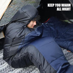 REDCAMP Cold Weather Mummy Sleeping Bag, Warm Flannel Cotton Sleeping Bag for Adults, Warm and Machine Washable Perfect for Winter Camping