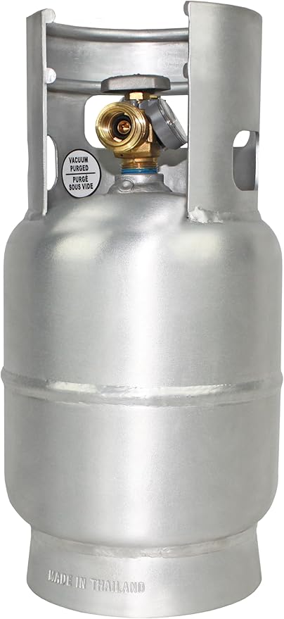 Flame King 5LB Aluminum Propane Tank with Gauge & OPD Valve, Corrosion-Resistant and Rust-Free, Lightweight, Great for Marine Applications, Grills and BBQs, Camping, Fishing, & Outdoor Activities