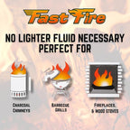 Fast Fire Odorless Fire Starter Cubes – Individually Wrapped Cubes for Grills, Fire Pits, Charcoal Chimneys, Camping & Indoor Fireplaces (18 Count)