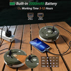 2-Pack Camping String Lights, 4 in 1 Portable Camping Light Rechargeable, 8 Lighting Modes, USB Charging, Quick Storage, 32.8FT Waterproof Tent Lights String for Camping, Hiking, Yard, Christmas