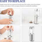 2-Pack Compatible Replacement Glass Chimney for UCO Candle Lantern, Durable & Heat-Resistant Glass for UCO Lantern Accessories