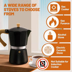 12 Cup Aluminum Espresso Stovetop Moka Pot Express Coffee Maker Percolator Italian Classic Mocha Coffee Machine for Italian and Cuban Cafe Brewing for Home & Camping 600ml 20oz