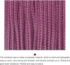 MECCANIXITY 1.18mm x 164 Feet Paracord Micro Cord Rope 100 LB Polyester Braided Cord Spool for Camping Outdoor Jewelry Bracelet, Plum Red
