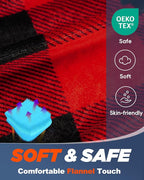 MEREZA Flannel Sleeping Bag for Adults Mens with Pillow, XL Cold Weather Sleeping Bag for 30 Degree 4 Season Camping Large Big and Tall Sleeping Bags with Compression Sack