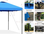 KAMPKEEPER 10x10 Pop Up Commercial Canopy Tent - Waterproof & Portable Outdoor Shade with Adjustable Legs, Air Vent, Carry Bag & Sandbags (Light Blue)