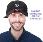 Mudder LED Clip on Cap Lights USB Rechargeable Cap Flashlight Clip Waterproof Ultra Bright Hat Flashlight Headlamp for Fishing Camping Hand Work