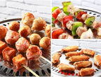 Korean Style Stovetop,Stainless Steel Non-Stick Roasting Round Barbecue Grill Pan for Indoor Outdoor Camping BBQ, Cooking Delicious Roasting Food(30cm x 30cm x 2.8cm)