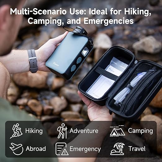 Portable Electric Water Filter - 0.01 Micron Outdoor Camping Water Purifier for Hiking, Camping Water Filtration System Survival,Travel and Emergency (Grey)