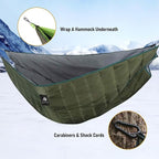 AYAMAYA Single & Double Hammock Underquilt Full Length Big Size Under Quilts for Hammocks, Camping Backpacking Essential, Winter Cold Weather Warm UQ Blanket Bottom Insulation