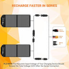 60W Portable Solar Panels Charger with PD3.0 PD45W USB-C QC3.0 USB-A 18V DC MC4 Outputs Foldable Solar Panel for Camping RV Trip Fast Charging for Small Power Station Generator Cell Phone Power Bank