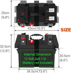 12V Multifunctional Control Box Camping Electrical System Waterproof Jumper Box Retrofit Heavy Duty Control Boxes for Marine Trailer Kayak Boat Car RV Solar (No Battery)
