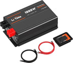 LiTime 1000W Pure Sine Wave Inverter 12V DC to 120V AC Converter for RV, Truck, Off-Grid Solar Car Power Inverter with 3 AC Outlets, 5V 2.4A USB, Type-C Port, Remote Controller, 2000W Peak