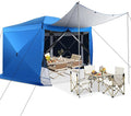 COBIZI Pop Up Gazebo Starry Sky Screen Tent Screen House with a mesh top for Camping, 12x12 Screen Room with Mosquito Netting, Hub Tent Instant Screened Canopy with Carrying Bag, Blue