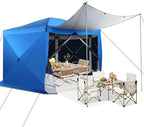 COBIZI Pop Up Gazebo Starry Sky Screen Tent Screen House with a mesh top for Camping, 12x12 Screen Room with Mosquito Netting, Hub Tent Instant Screened Canopy with Carrying Bag, Blue