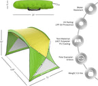 Beach Tent - Sun Shelter for Shade with UV Protection and Water-Resistant Coating for Sports Events and More with Carry Bag by Wakeman Outdoors