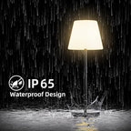Solar Table Lamp Outdoor Solar Lamp Waterproof with Light Sensor,Outdoor Lamps for Patio,Dimmable Warm White and RGB LED Solar Lamp Cordless,Portable Night Light for Garden、Terrace、Camping.