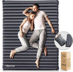 Hikenture Double Sleeping Pad for Camping, 4" Extra-Thick Camping Mattress 2 Person, Inflatable & Ultralight Sleeping Mat for Backpacking, Hiking (1008-D2)