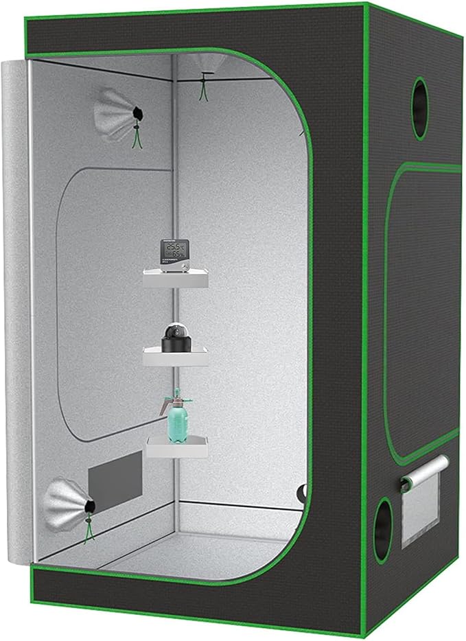 2 Pack Metal Grow Tent Corner Shelf, Super Sturdy Grow Tent Pole Mount Shelf, Heavy-Duty Tent Pole Shelf, Fit All Poles Sizes (Including 16mm 19mm and 22mm)