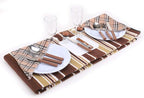 apollo walker Picnic Backpack Bag for 2 Person with Cooler Compartment, Detachable Bottle/Wine Holder, Fleece Blanket, Plates and Cutlery(2 Person, Brown)