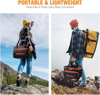 Fire-proof Carrying Case Bag Compatible with Jackery Explorer240/300/160/500/Anker521 Portable Power Station, Waterproof Camping Travel Storage Case Bag Multi-Pockets for Charging Cable and Accessory