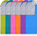 Macarrie 6 Pack Bulk Sleeping Bags for Homeless Donation, 0 Degree Waterproof Sleeping Bags with Compression Sack for Adults Winter Cold Weather Care Camping Hiking Emergency
