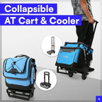 Titan Deep Freeze 60 (50+10) Can Wheeled Cooler - Collapsible Rolling Cooler with Wheels and All-Terrain Cart