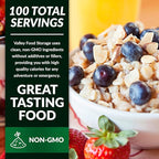 Valley Food Storage Multigrain Dried Cereal | 10-Bag Bucket, 100 Servings | Premium Emergency Food Supply, 25 Year Shelf Life | Survival Breakfast Food for Camping, Prepper Storage & Off-Grid Living
