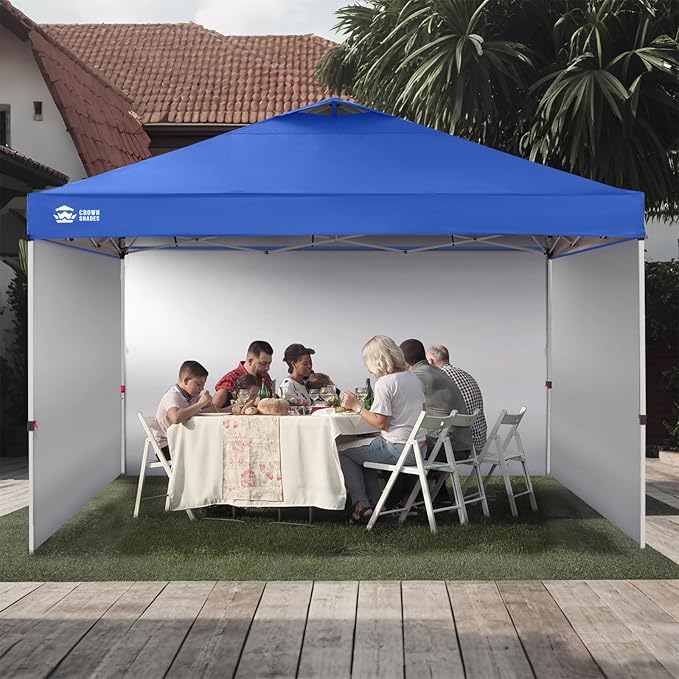 CROWN SHADES 12x12 Canopy Sidewalls (4pck) - Side Walls 12x12, Sidewalls for Canopy - Tent Accessories, Blue