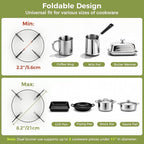 MoKo Propane Camping Stove 2 Burner, 36,000 BTU Infrared & Open Flame Hybrid, Windproof Folding Portable Outdoor Gas Cooking Kit with Frying Pan & Carry Bag For RV, Tailgating, Survival, Green