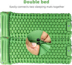 Camping Sleeping Pad, Ultralight Camping Mat with Pillow Built-in Foot Pump Inflatable Sleeping Pads, Compact Sleep Pad for Camping Backpacking Hiking Traveling