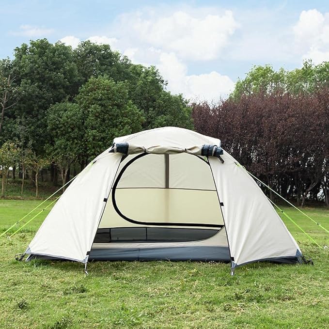 Tent Family Tent, Camping Tent, Dome Tent, Dark and Cool Inside, 3-4 People Awning, Standing Height UV, Protection Floor Pan Waterproof