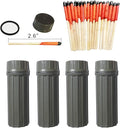 Emergency Fire Starter | Windproof & Waterproof Storm Matches with Waterproof Case & Wax Rope | Survival Gear for Camping, Hiking, Bushcraft, Outdoor Survival
