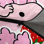 QOOMO Axolotl Cute Camping Sleeping Bags,3 Season Warm & Cool Weather,Lightweight,Waterproof Sleeping Bags for Adults & Kids,Traveling,and Outdoors