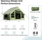 2025 Upgraded Waterproof Inflatable Camping Tent, Large Blow-Up Air Tent, No Assembly Needed Luxury Glamping House, Oxford Fabric