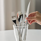 Mirror-Polished Silverware Set,Flatware Set for 2, Cutlery Sets, Heavy-Duty Utensil Set for Wedding Receptions, Holiday Dinners, Camping and Daily Table Use