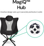 CLIQ EpiQ 1.0 Outdoor Lounge Chair - Folding Camping Chairs Set Up in Seconds - Lightweight Recliner Chair - Military Grade Frame Supports 400 Lbs Outdoor Adventures, Black