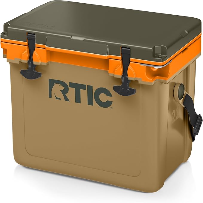RTIC Ultra-Light 22 Quart Hard Cooler Insulated Portable Ice Chest Box for Drink, Beverage, Beach, Camping, Picnic, Fishing, Boat, Barbecue, 30% Lighter Than Rotomolded Coolers