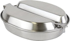 MASTIFF GEARS USGI Military-Grade Mess Kit - 20% Larger 304 Stainless Steel | FDA Compliant w/Utensils & Pouch for Camping, Backpacking, Emergency Prep
