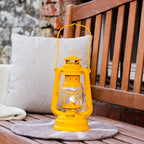 Feuerhand Outdoor Kerosene Fuel Lantern, German Made Weather Resistant Baby Special 276 Galvanized Hurricane Lamp for Camping or Patio, 10 Inches, Yellow