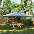 13x13 ft Green Professional Party Tent, Portable Outdoor Shelter for Gatherings, UV-Resistant Polyethylene Material, Water-Resistant Design, Easy Setup with Powder-Coated