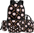 Kids Basketball Backpack 4 Piece Set with Lunch Box and Water Bottle Bag Boys Backpack 6-10 10-12 Years Old Kindergarten Elementary Middle Lightweight Camping Mochilas Escolares Para Niños