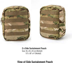 Akmax MOLLE II Medium Rucksack Military Tactical Backpack with Detachable Side Pouches & Upgraded Frame for Enhanced Comfort