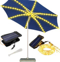 ZNYCYE Patio Umbrella Solar Lights with 8 Lighting Modes - Upgraded Larger Solar Panel Clip 5V 152 LEDs Umbrella Lights Outdoor Waterproof for Patio Beach Tent Camping Garden Decor, Warm White