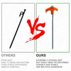 20-Pack Heavy Duty Screw-in Tent Stakes with Drill Adapter – 8 Inch Ground Anchors for Camping, Canopy, Gazebo, Awnings & Outdoor Accessories